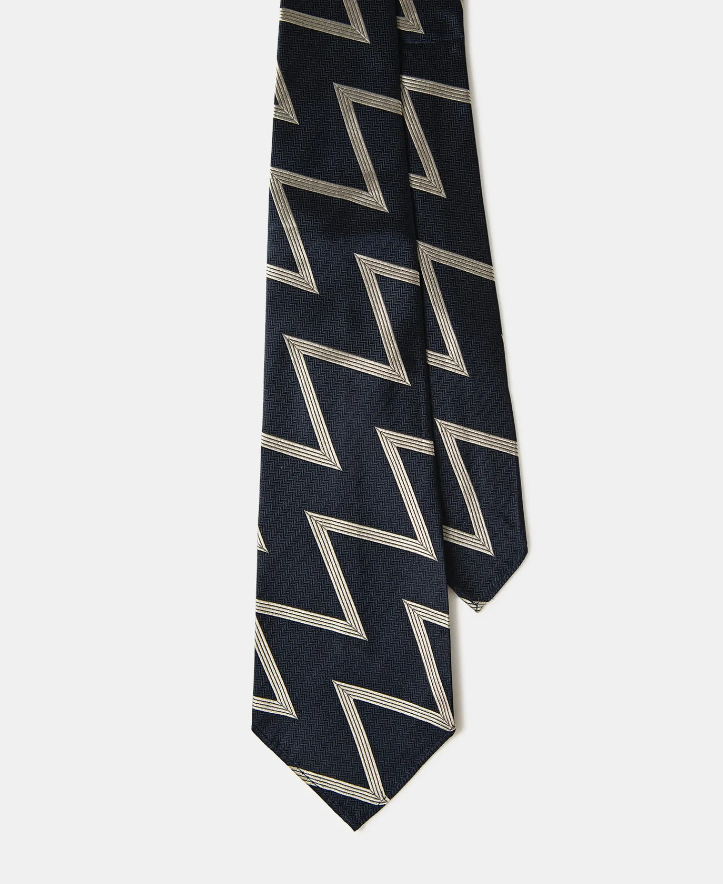 Sale Lot 604 1930s Jacquard Silk Tie - Dark Blue Ties&pocket Squares
