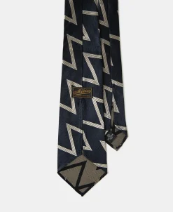 Sale Lot 604 1930s Jacquard Silk Tie - Dark Blue Ties&pocket Squares