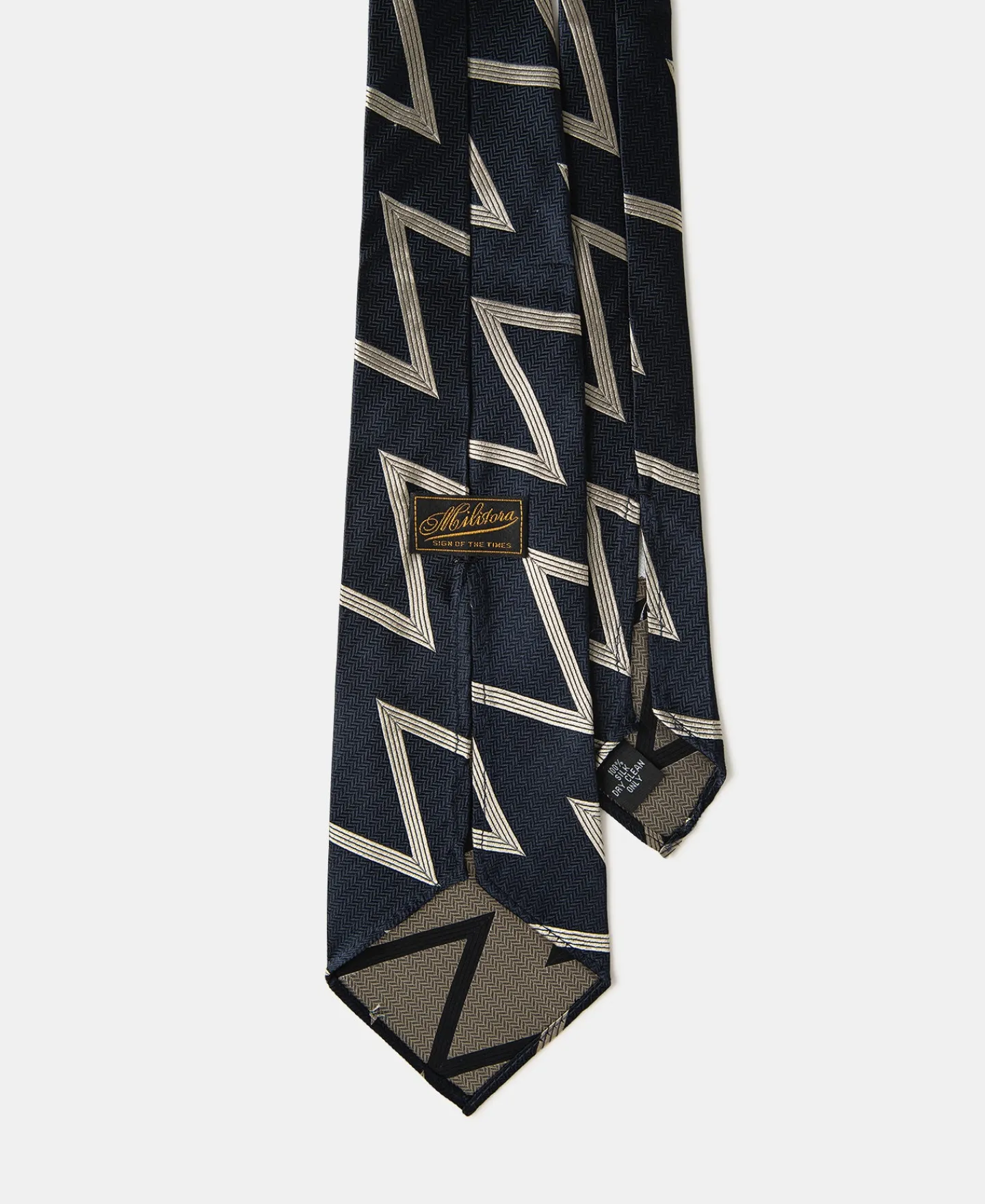 Sale Lot 604 1930s Jacquard Silk Tie - Dark Blue Ties&pocket Squares