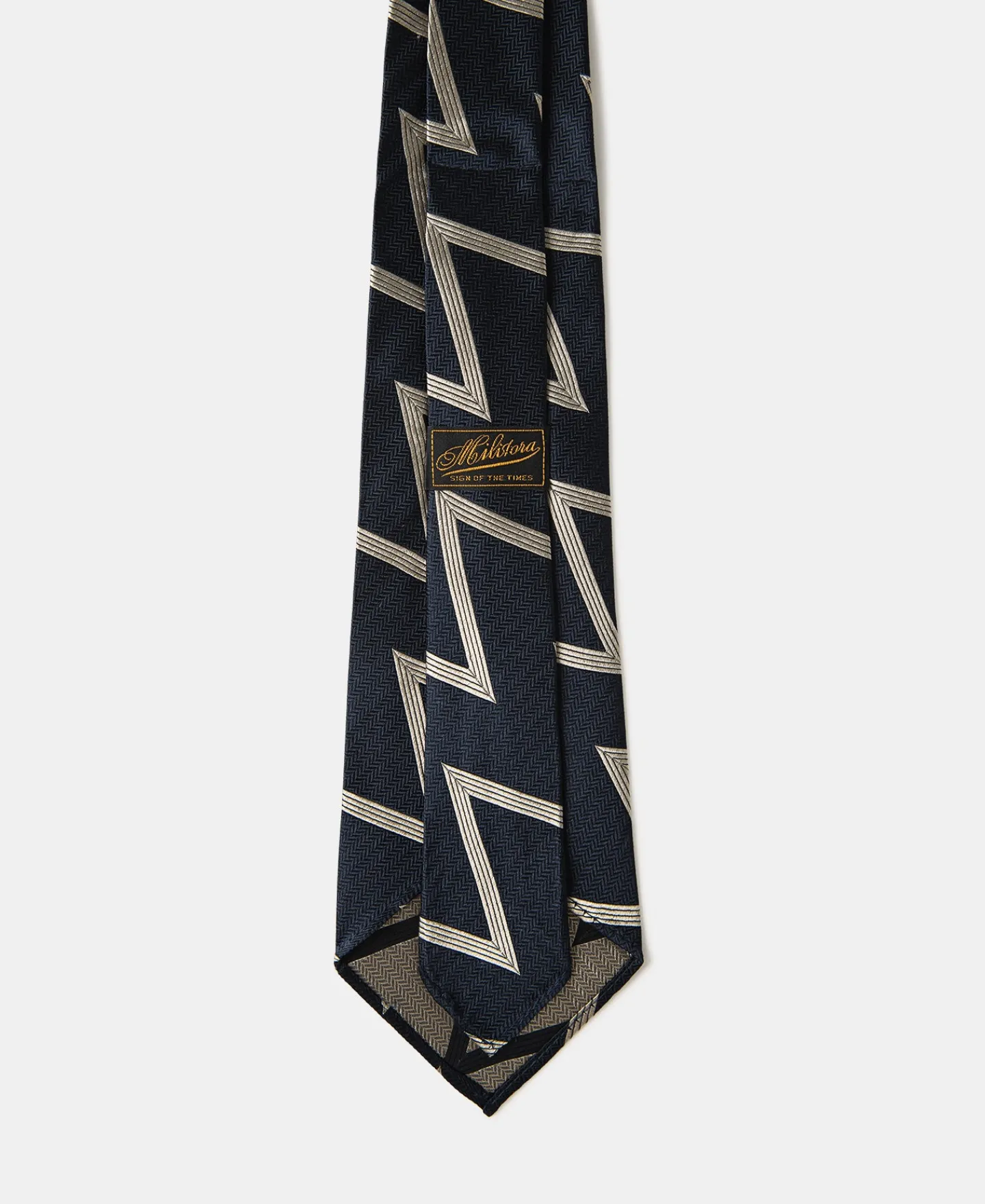 Sale Lot 604 1930s Jacquard Silk Tie - Dark Blue Ties&pocket Squares