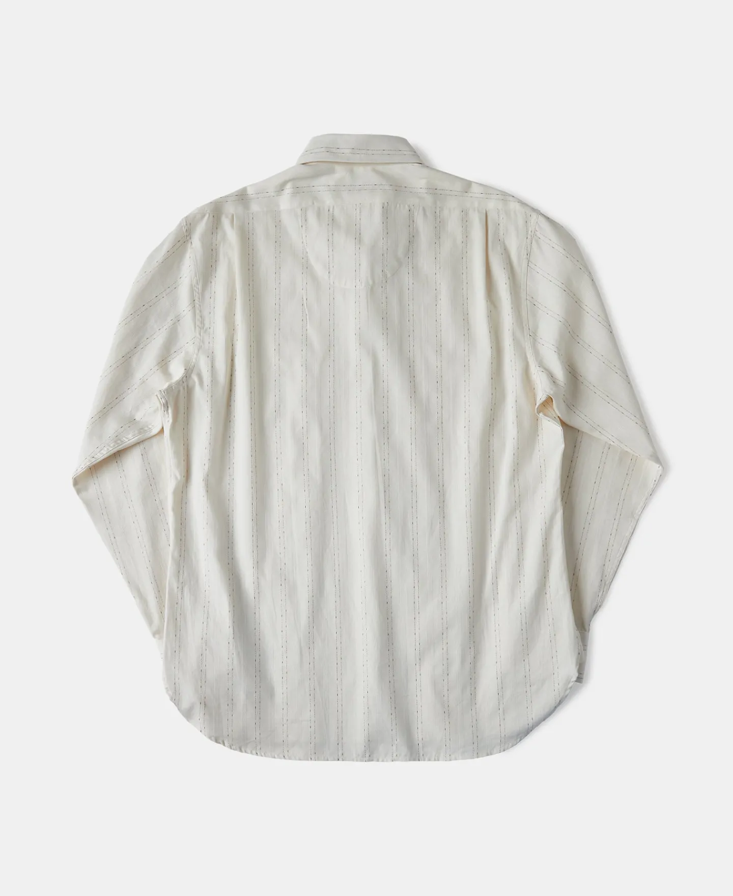 Clearance Lot 215 1930s Jacquard Stripe Point Collar Dress Shirt Long Sleeve Shirts | Shirts