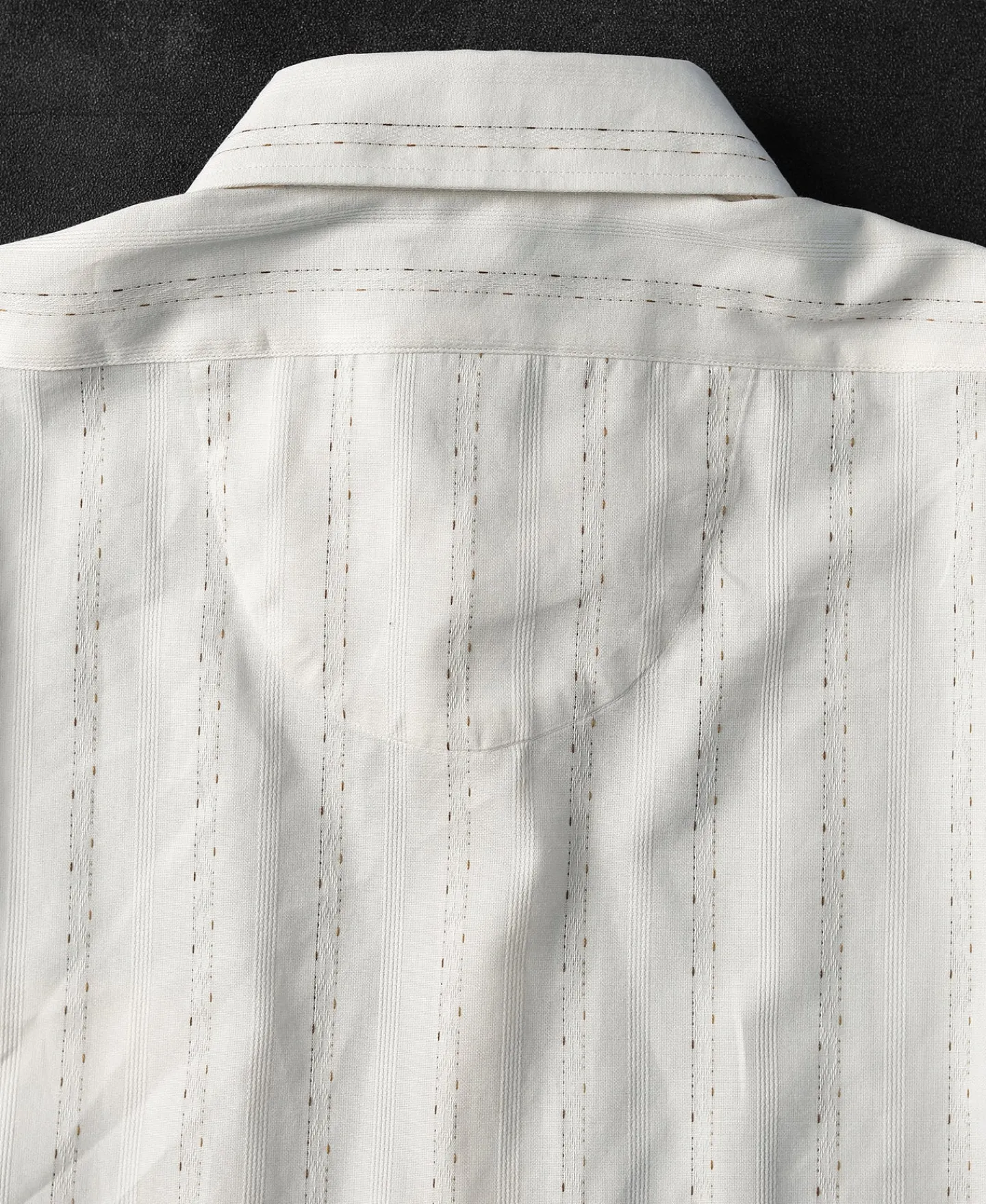 Clearance Lot 215 1930s Jacquard Stripe Point Collar Dress Shirt Long Sleeve Shirts | Shirts