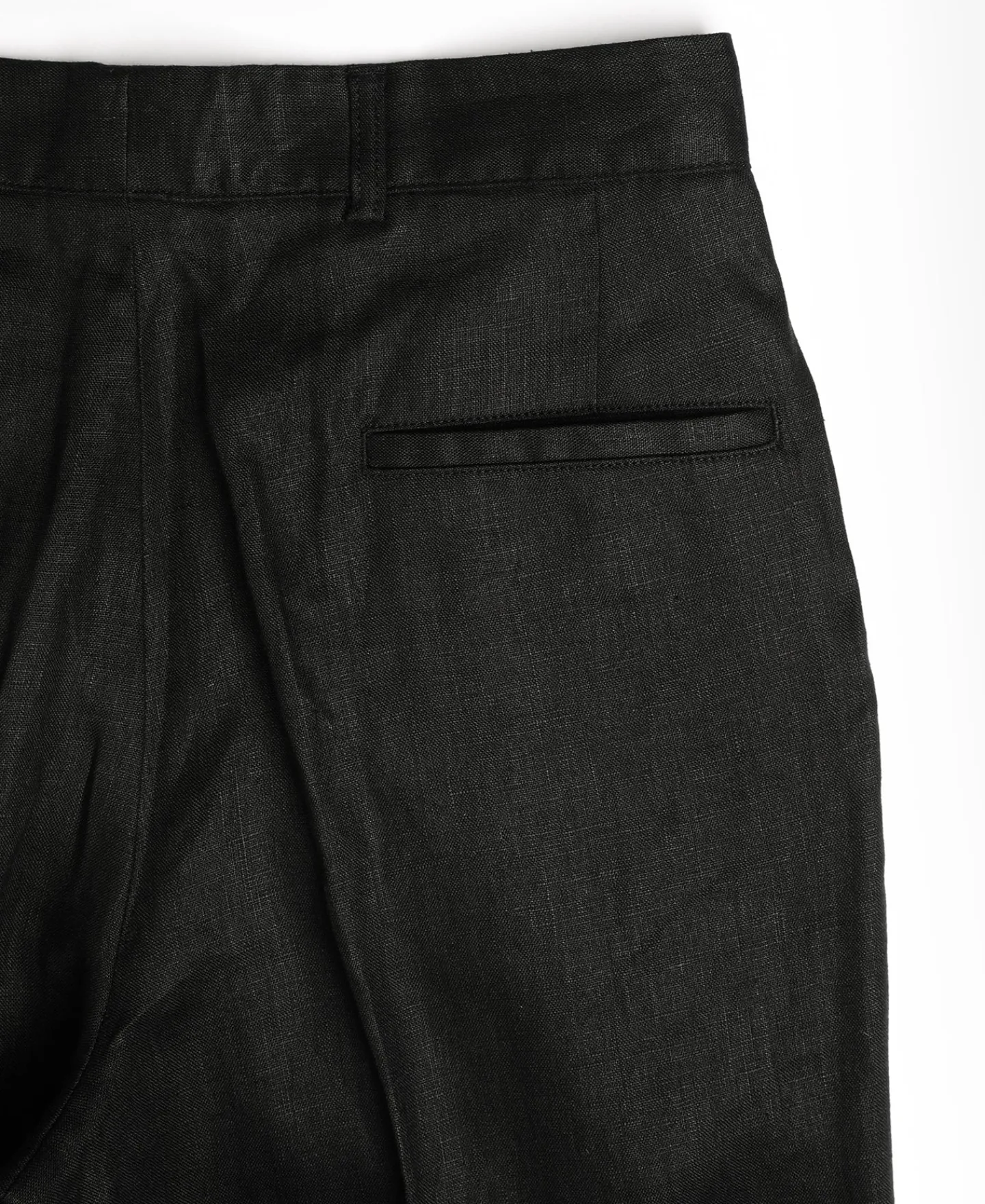 New Lot 841 1940s Linen Two Tuck Slacks - Black Pants&trousers