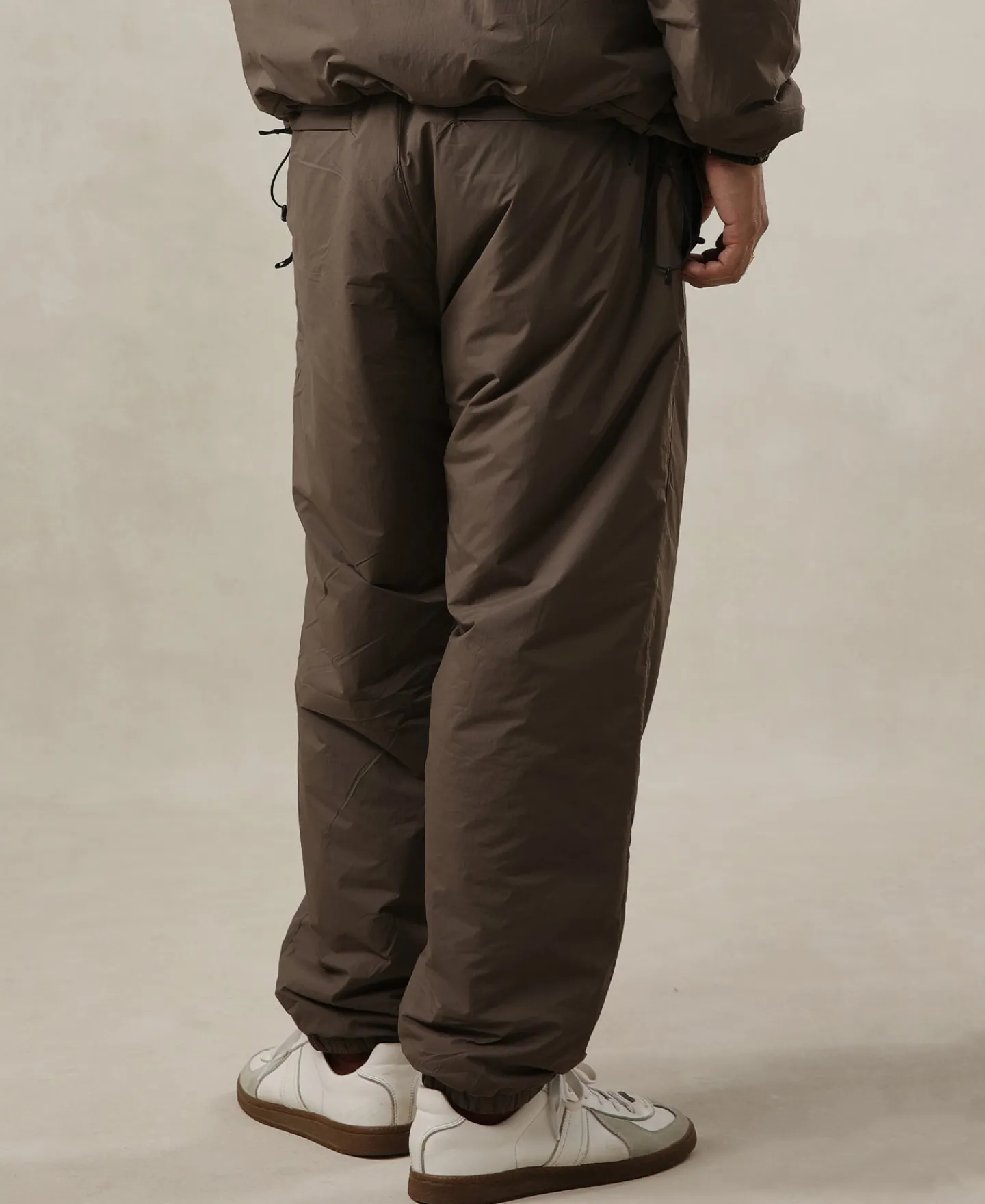 Discount Lot 1010 1980s Padded Nylon Trousers - Brown Pants&trousers