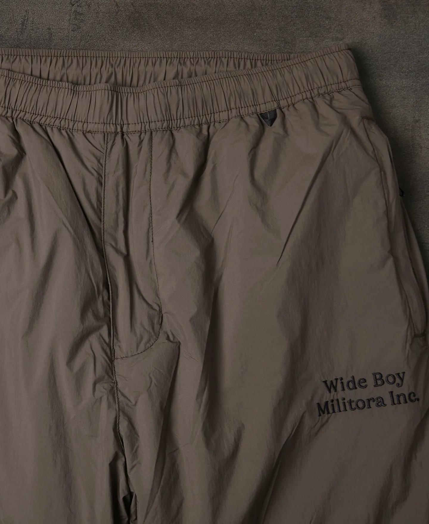 Discount Lot 1010 1980s Padded Nylon Trousers - Brown Pants&trousers
