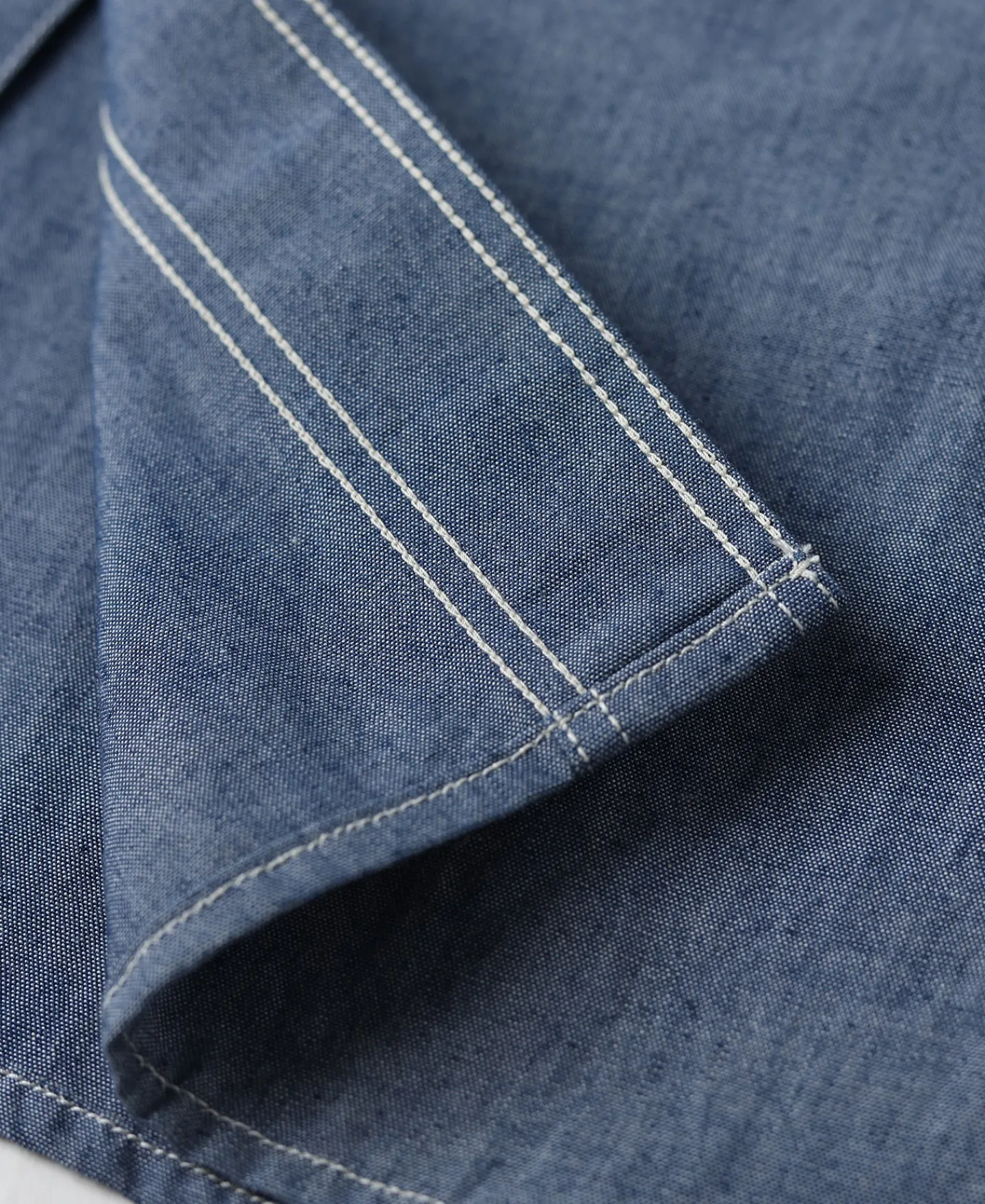 Best Lot 208 1930s Point Collar Work Shirt - Gray Blue Long Sleeve Shirts | Shirts