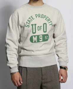 Discount Lot 113 1950s Reserve Sweatshirt - Green/Gray Sweatshirts&hoodies