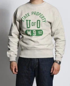Discount Lot 113 1950s Reserve Sweatshirt - Green/Gray Sweatshirts&hoodies
