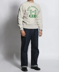 Discount Lot 113 1950s Reserve Sweatshirt - Green/Gray Sweatshirts&hoodies
