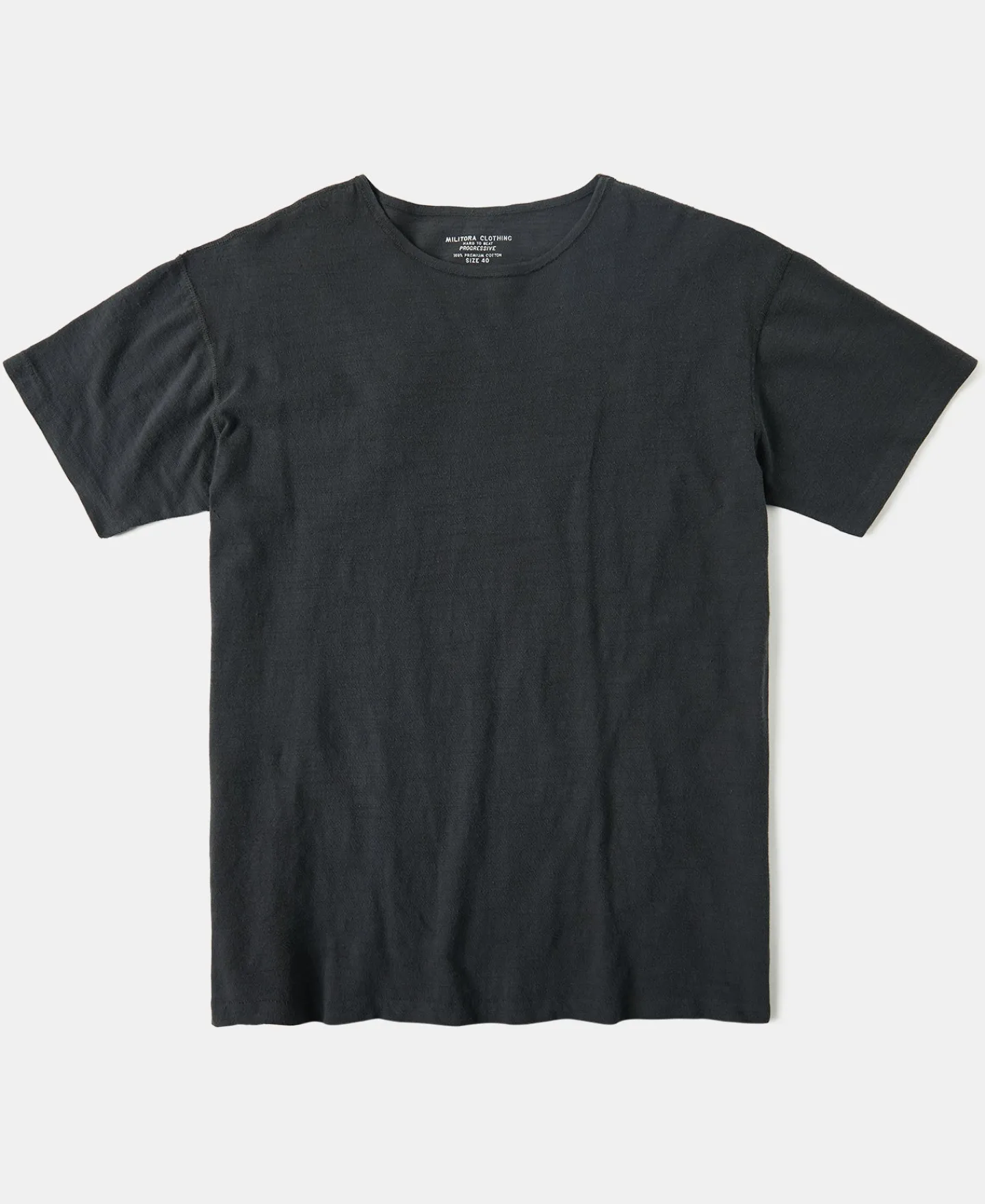 Hot Lot 103 1940s USN Slub Cotton T-Shirt - Charcoal Black Short Sleeve T-Shirts | T-shirts
