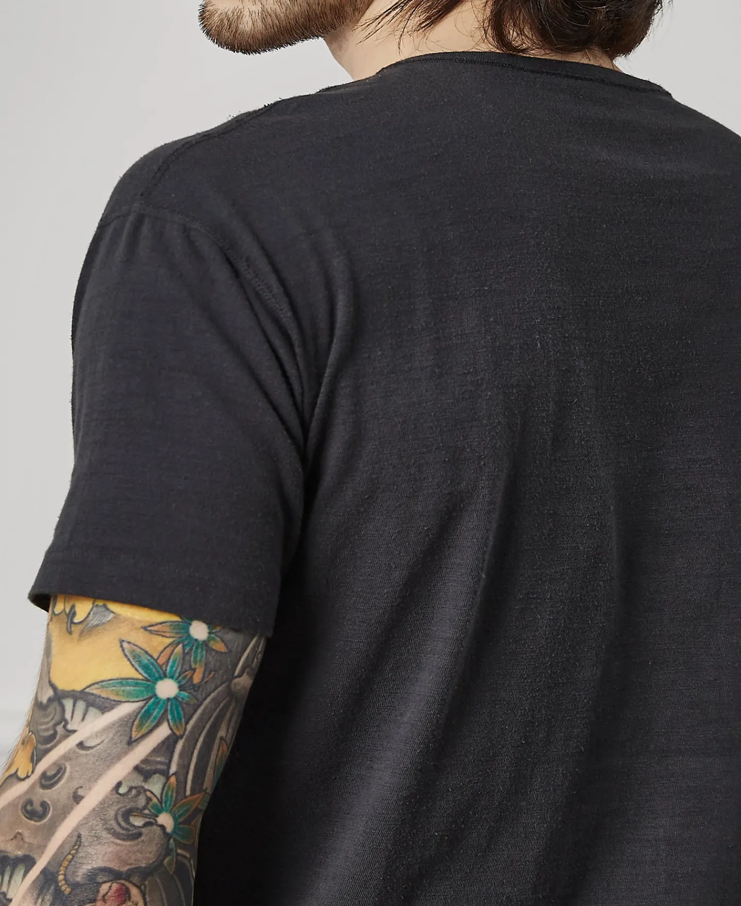 Hot Lot 103 1940s USN Slub Cotton T-Shirt - Charcoal Black Short Sleeve T-Shirts | T-shirts