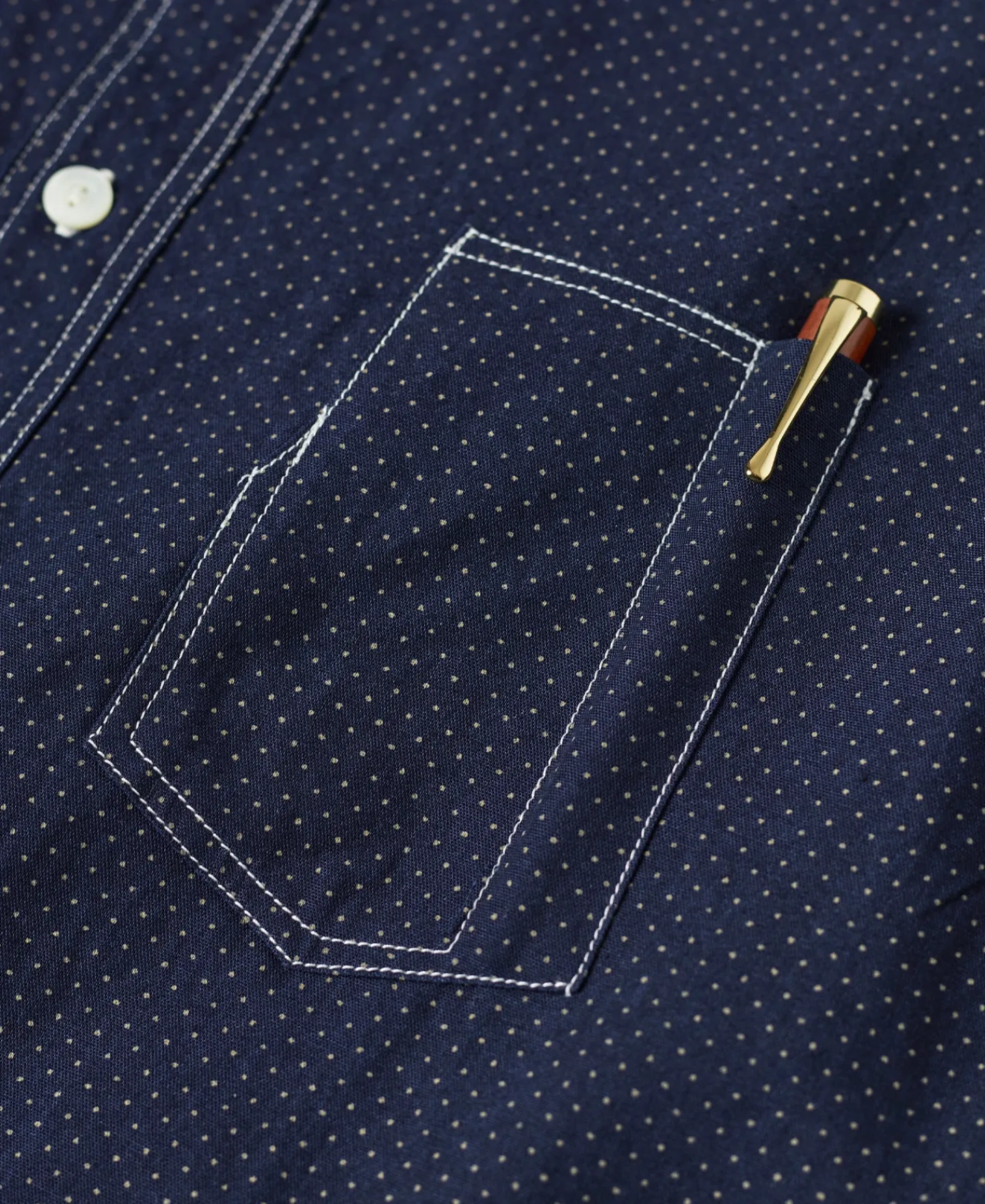 Sale Lot 211 1930s Wabash Dotted Work Shirt Long Sleeve Shirts | Shirts