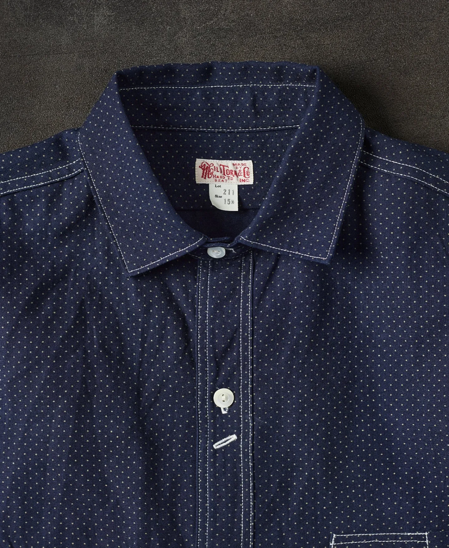 Sale Lot 211 1930s Wabash Dotted Work Shirt Long Sleeve Shirts | Shirts