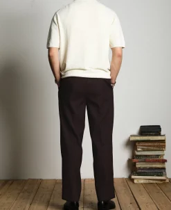 New Lot 830 1940s Wool-Blend Two Tuck Slacks Pants&trousers