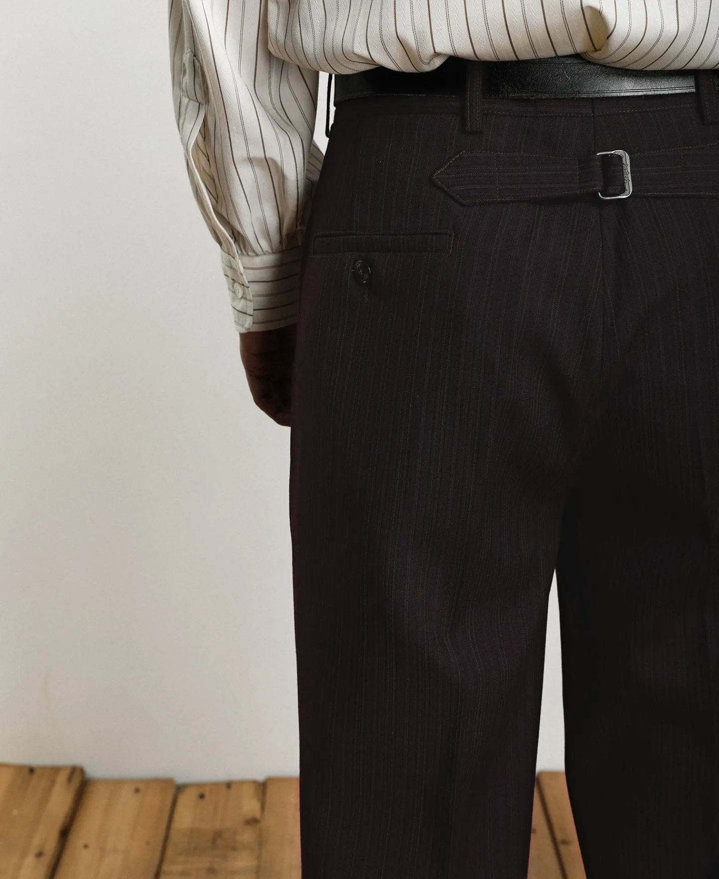 New Lot 830 1940s Wool-Blend Two Tuck Slacks Pants&trousers