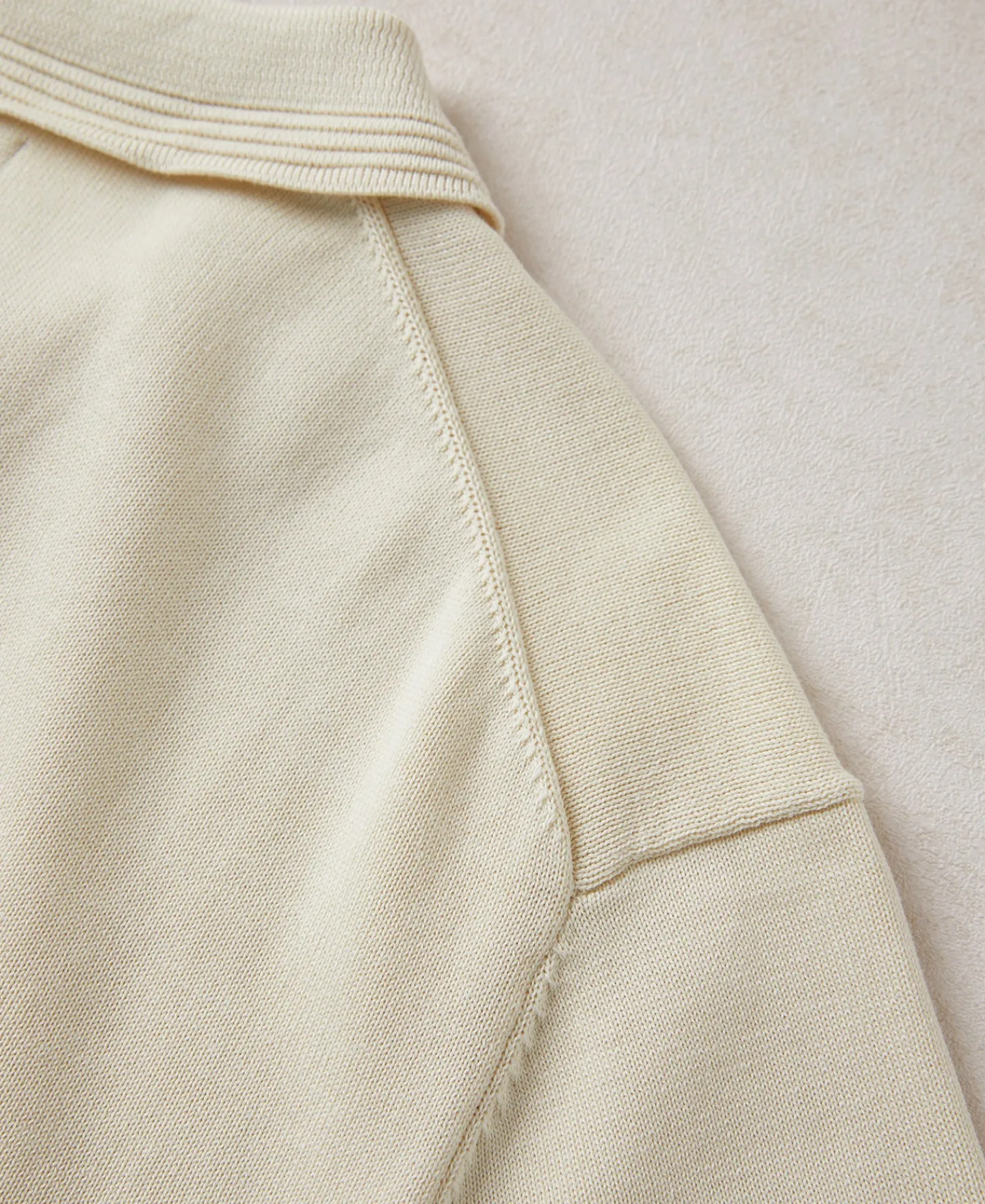 Online Lot 910S Knit Polo Shirt - Ivory Short Sleeve T-Shirts | T-shirts