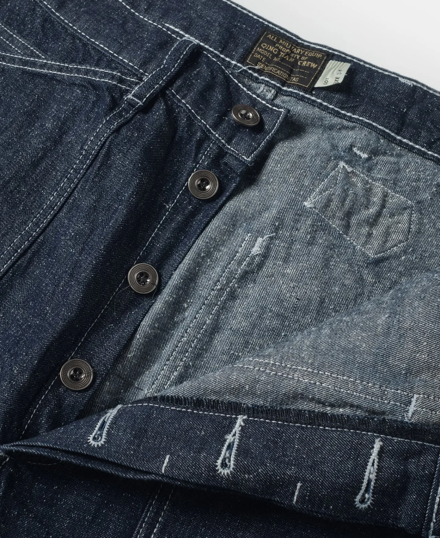 Fashion M-1937 Pearl Slub Denim Trousers Jeans | Denim