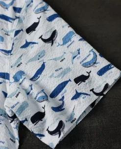 Sale Marine Life Printed Seersucker Short Sleeve Camp Shirt - White Short Sleeve Shirts | Shirts