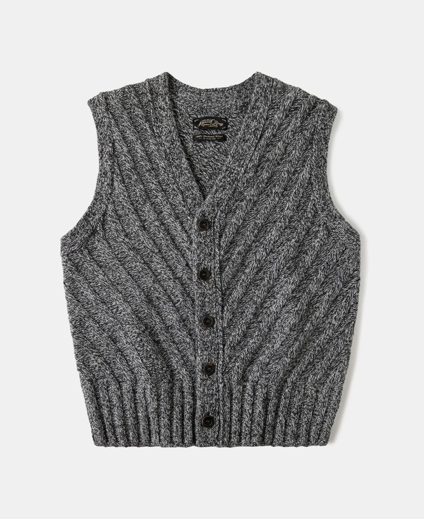 New Marled Shetland Wool Sweater Vest Knitwear&sweaters