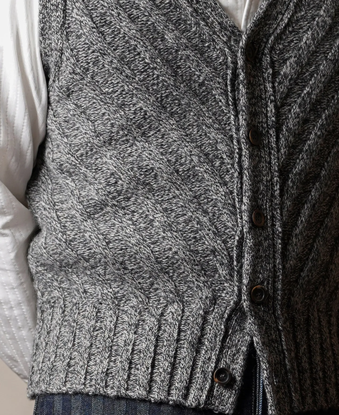 New Marled Shetland Wool Sweater Vest Knitwear&sweaters