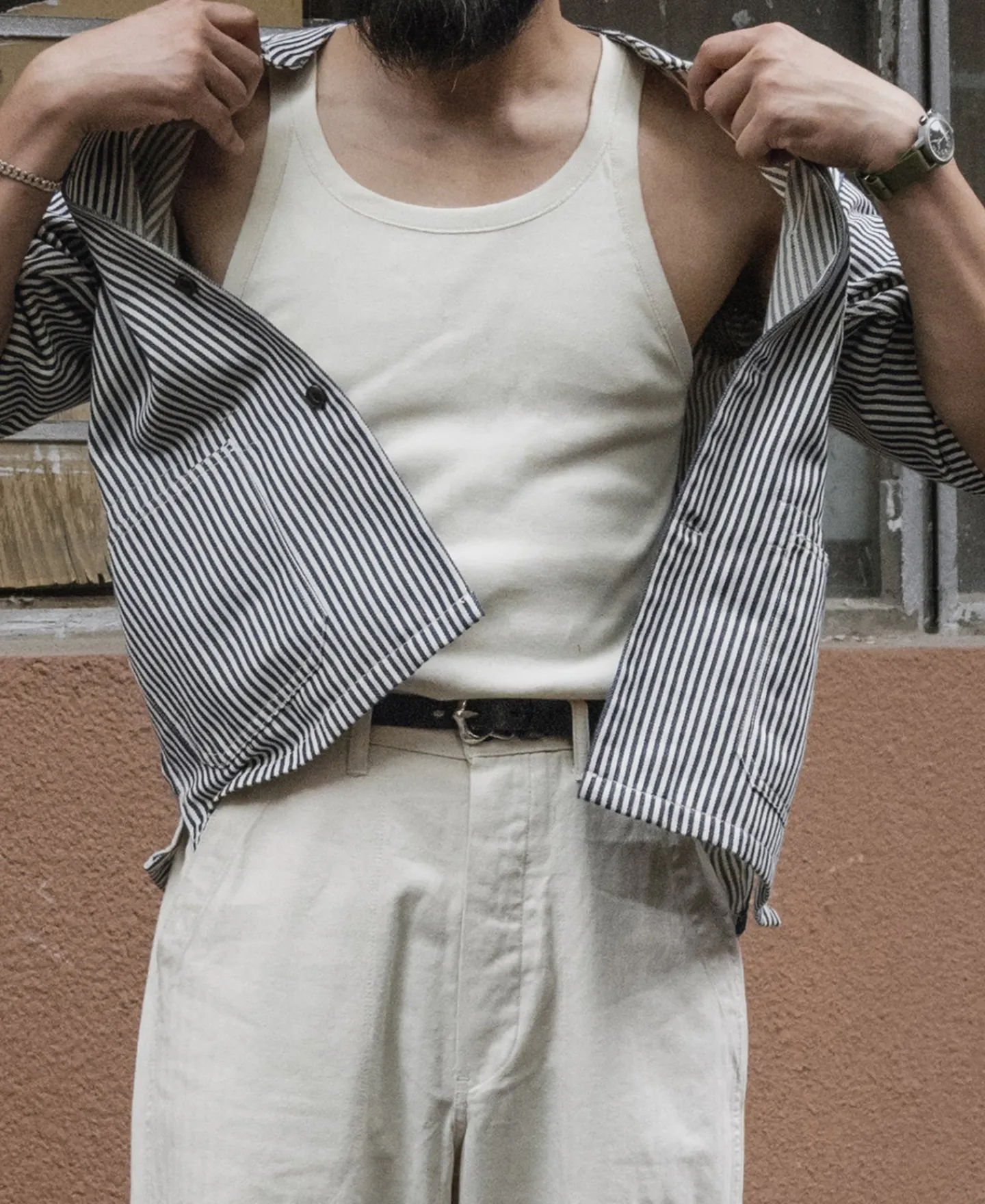 Sale Military Cotton Tank Top - Apricot Tank Tops&vests&boxers