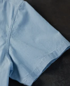 New Military Wash Chambray Short Sleeve Workshirt Short Sleeve Shirts | Shirts