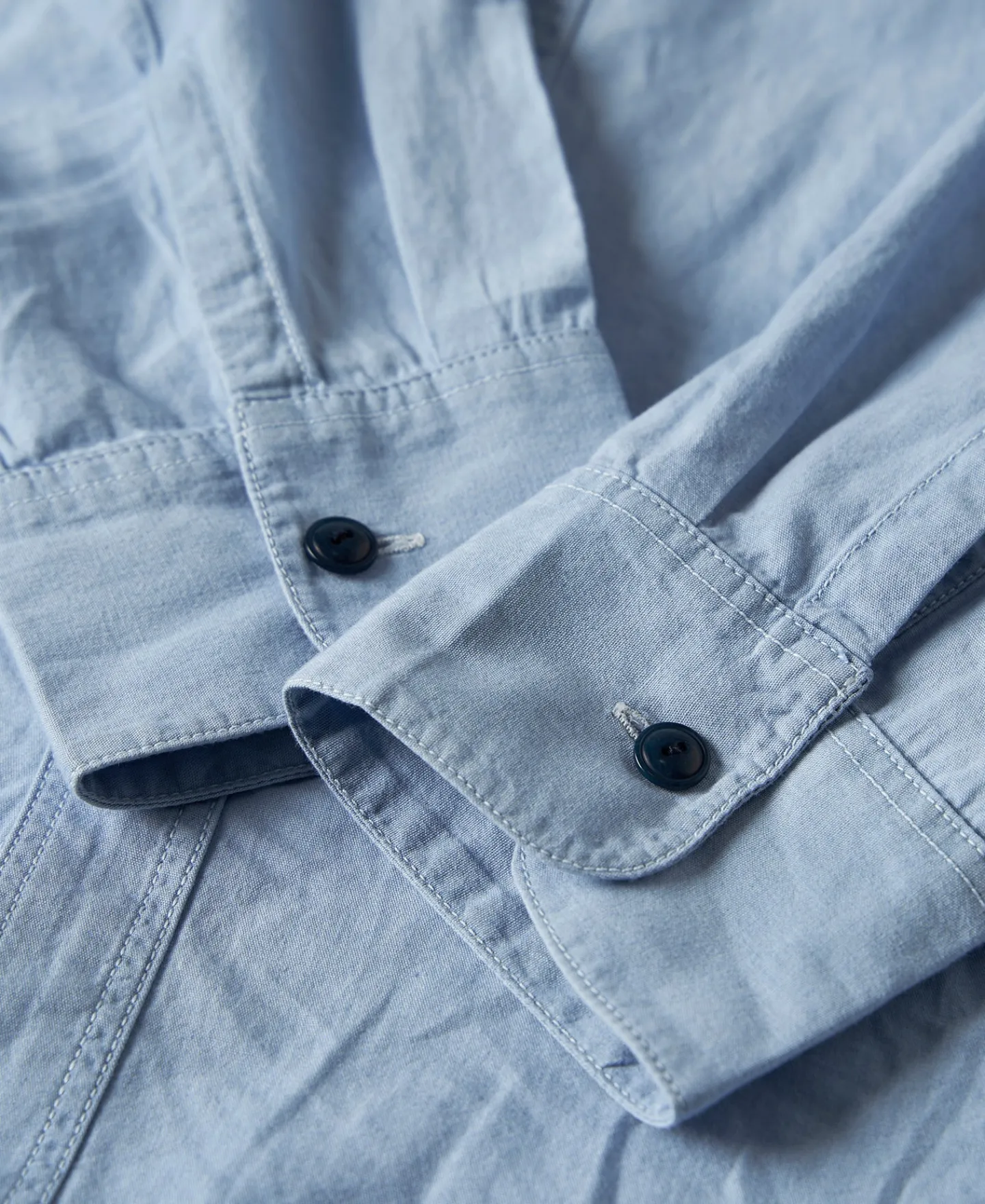 Hot Military Wash Chambray Workshirt Long Sleeve Shirts | Shirts
