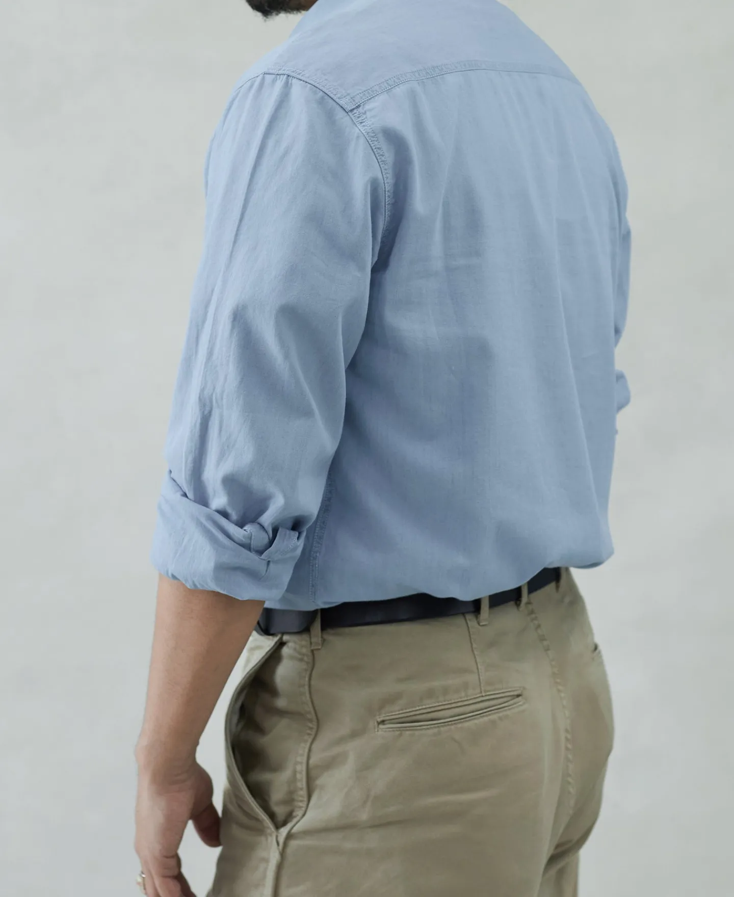 Hot Military Wash Chambray Workshirt Long Sleeve Shirts | Shirts