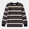 Clearance Multi-Stripe Long Sleeve T-Shirt - Beige/Black Long Sleeve T-Shirts | T-shirts