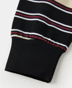 Clearance Multi-Stripe Long Sleeve T-Shirt - Beige/Black Long Sleeve T-Shirts | T-shirts
