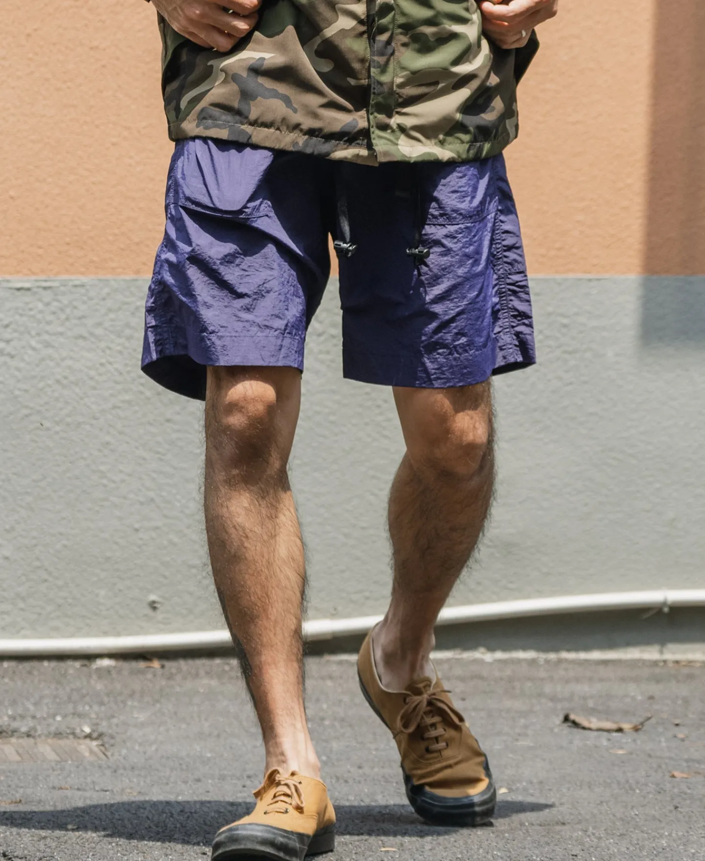 Fashion Nylon Climbers' Shorts - Purple Shorts