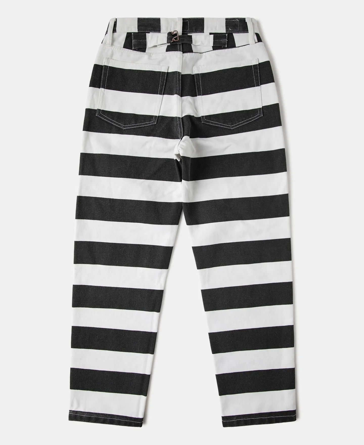 Hot 16 oz Canvas Wide Striped Biker Trousers Pants&trousers