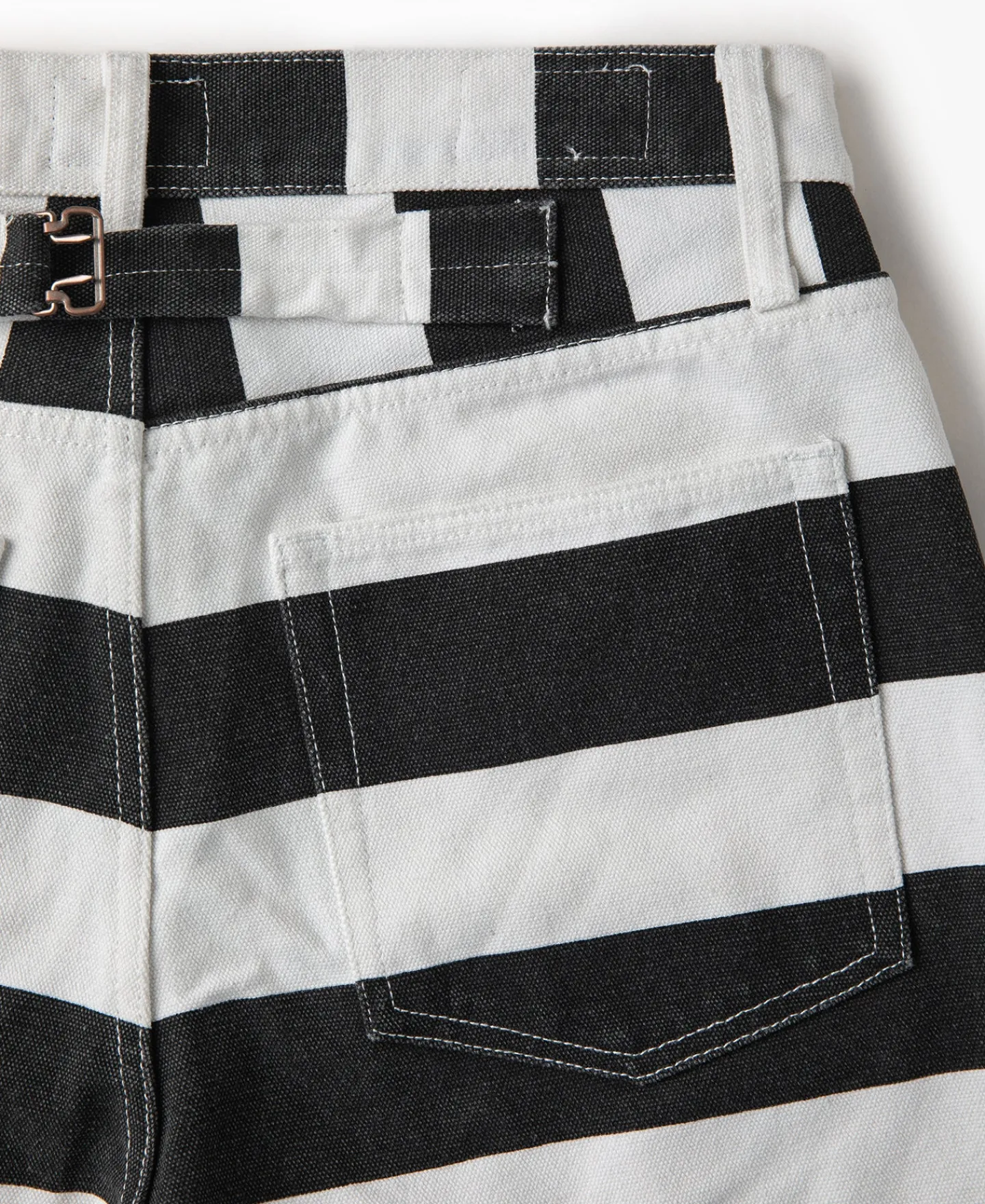 Hot 16 oz Canvas Wide Striped Biker Trousers Pants&trousers