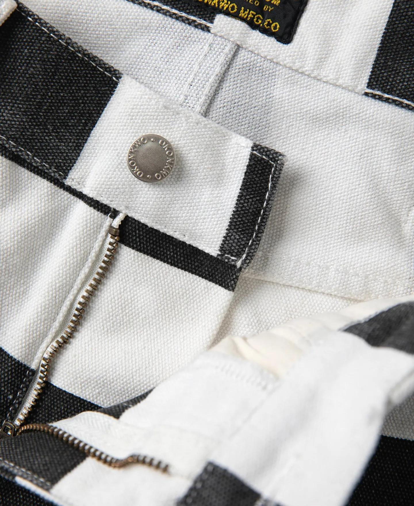 Hot 16 oz Canvas Wide Striped Biker Trousers Pants&trousers