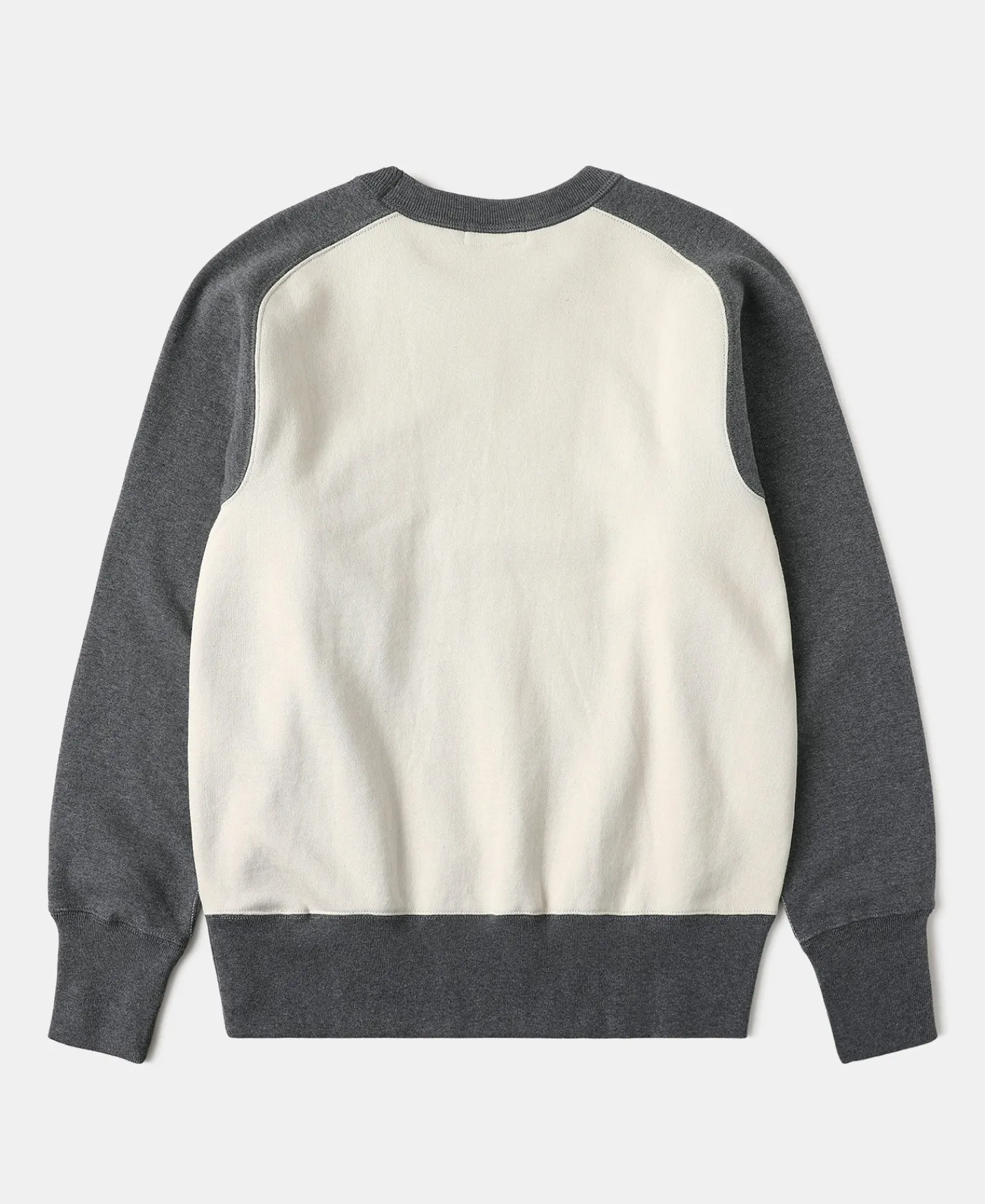Sale 14 oz Contrast-Tipped Loopwheel Crewneck Sweatshirt - Gray/Apricot Sweatshirts&hoodies