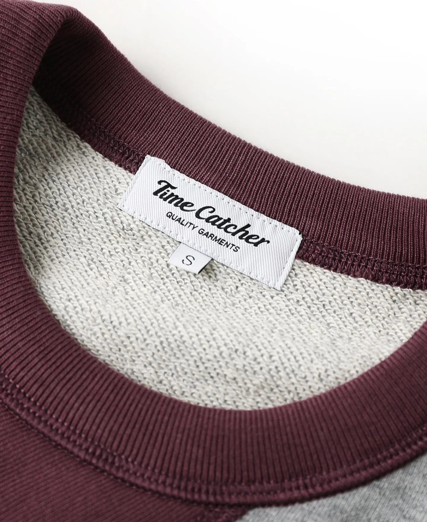 Outlet 14 oz Contrast-Tipped Loopwheel Crewneck Sweatshirt - Red/Gray Sweatshirts&hoodies
