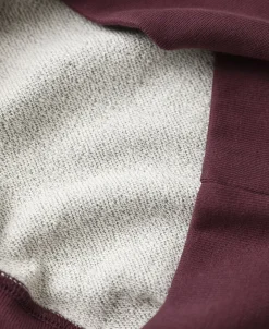 Outlet 14 oz Contrast-Tipped Loopwheel Crewneck Sweatshirt - Red/Gray Sweatshirts&hoodies