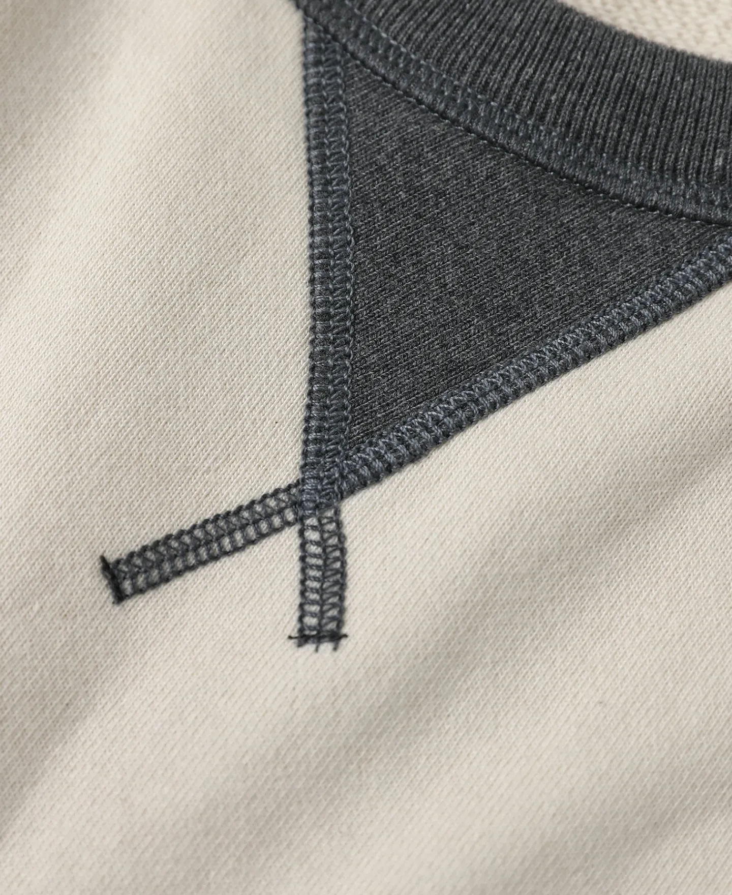 Sale 14 oz Contrast-Tipped Loopwheel Crewneck Sweatshirt - Gray/Apricot Sweatshirts&hoodies