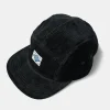 New 12.5 oz Corduroy 5 Panel Cap - Black Hats&caps