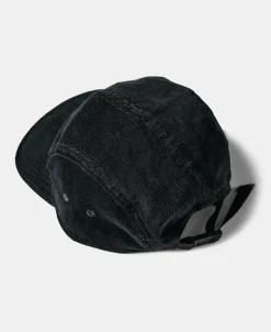 New 12.5 oz Corduroy 5 Panel Cap - Black Hats&caps