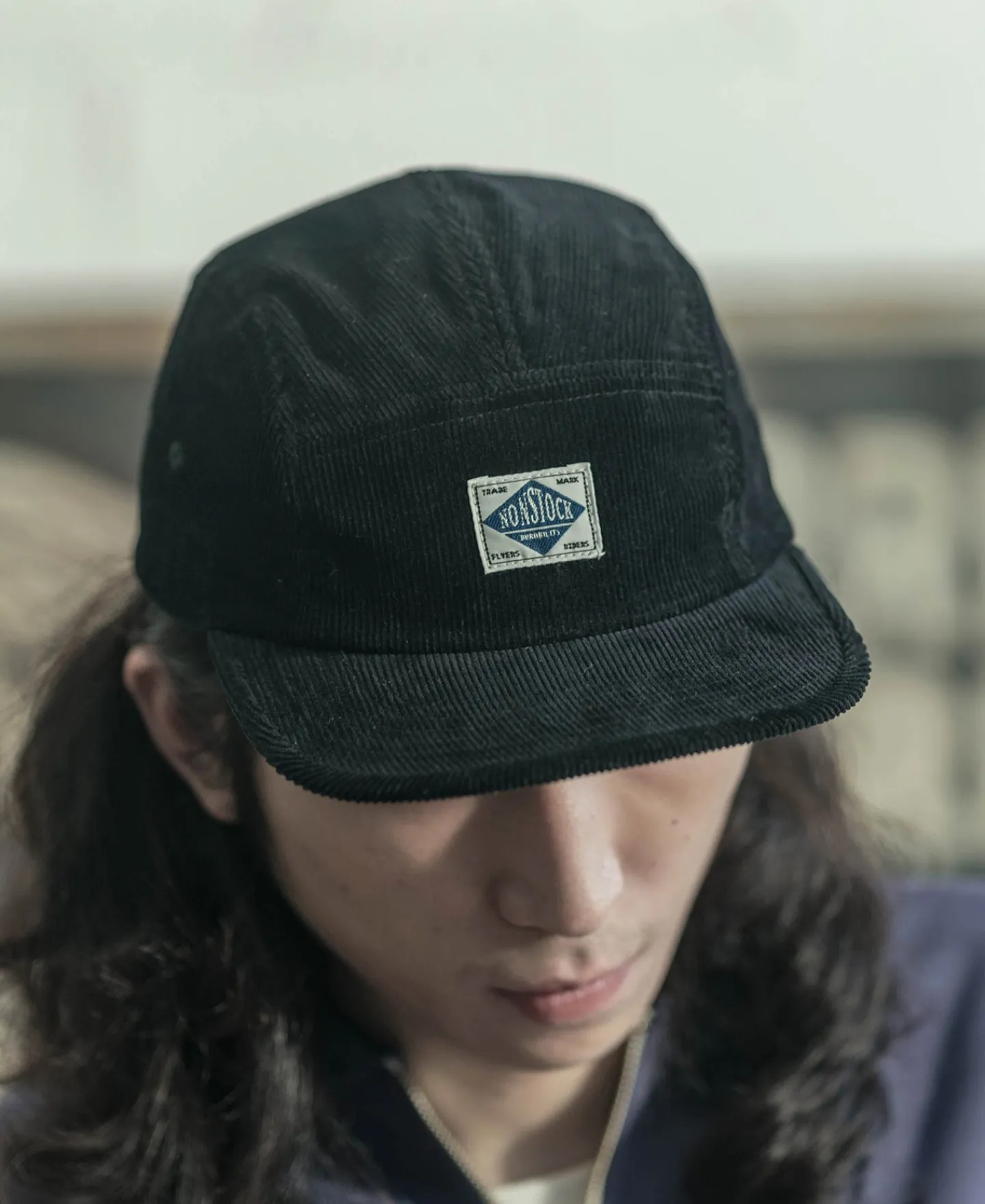 New 12.5 oz Corduroy 5 Panel Cap - Black Hats&caps