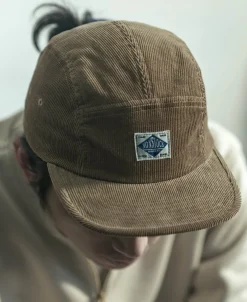 Hot 12.5 oz Corduroy 5 Panel Cap - Khaki Hats&caps