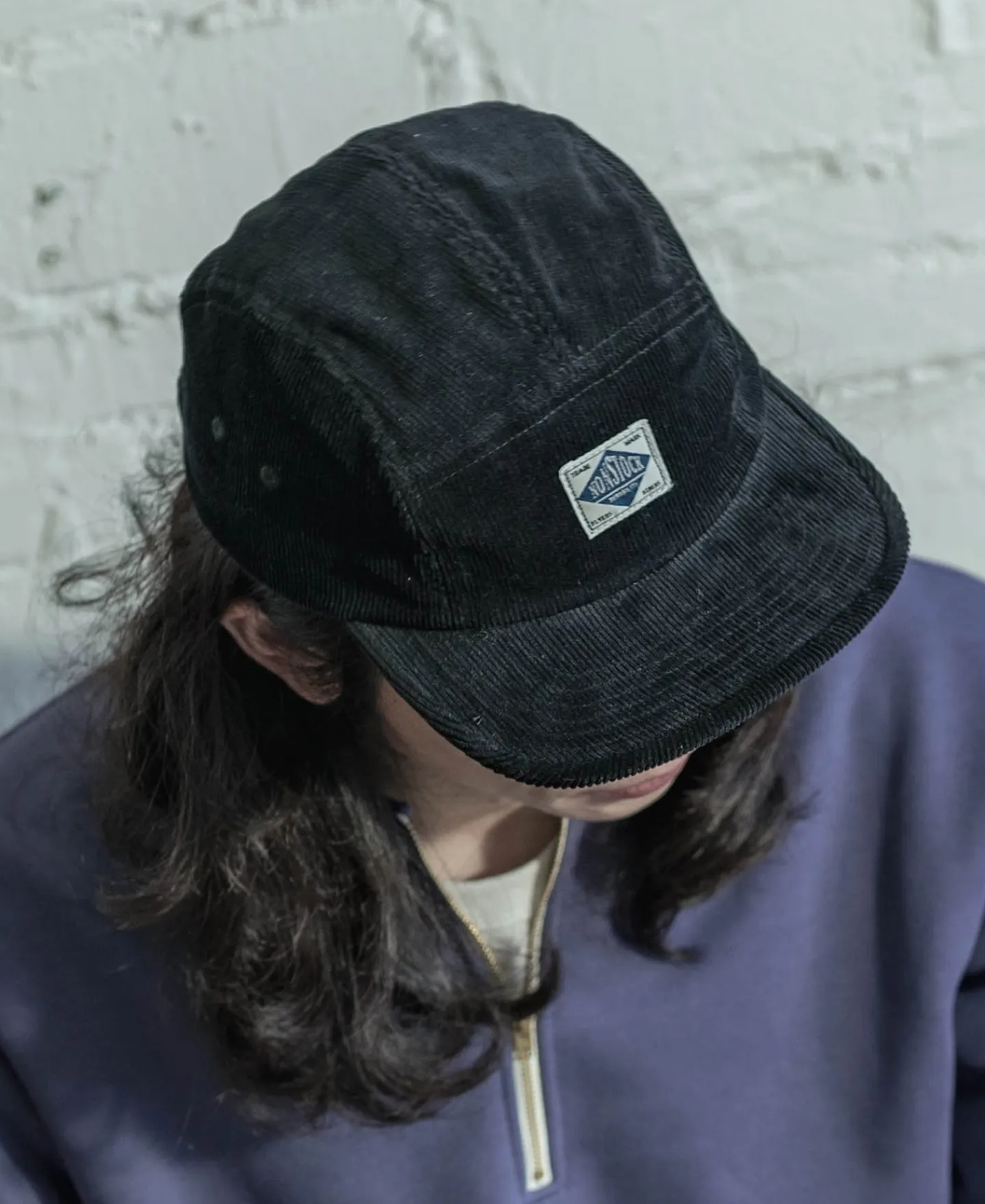 New 12.5 oz Corduroy 5 Panel Cap - Black Hats&caps