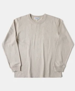 Hot 10.5 oz Cotton Loopwheel Tubular Long Sleeve T-Shirt - Oatmeal Long Sleeve T-Shirts | T-shirts