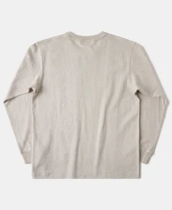 Hot 10.5 oz Cotton Loopwheel Tubular Long Sleeve T-Shirt - Oatmeal Long Sleeve T-Shirts | T-shirts