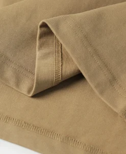 Discount 10.6 oz Cotton Short Sleeve Henley T-Shirt - Khaki Henleys | Short Sleeve T-Shirts