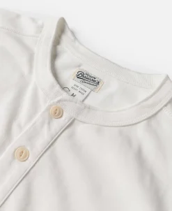 New 10.6 oz Cotton Short Sleeve Henley T-Shirt - White Henleys | Short Sleeve T-Shirts