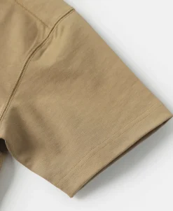 Discount 10.6 oz Cotton Short Sleeve Henley T-Shirt - Khaki Henleys | Short Sleeve T-Shirts