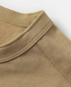 Discount 10.6 oz Cotton Short Sleeve Henley T-Shirt - Khaki Henleys | Short Sleeve T-Shirts