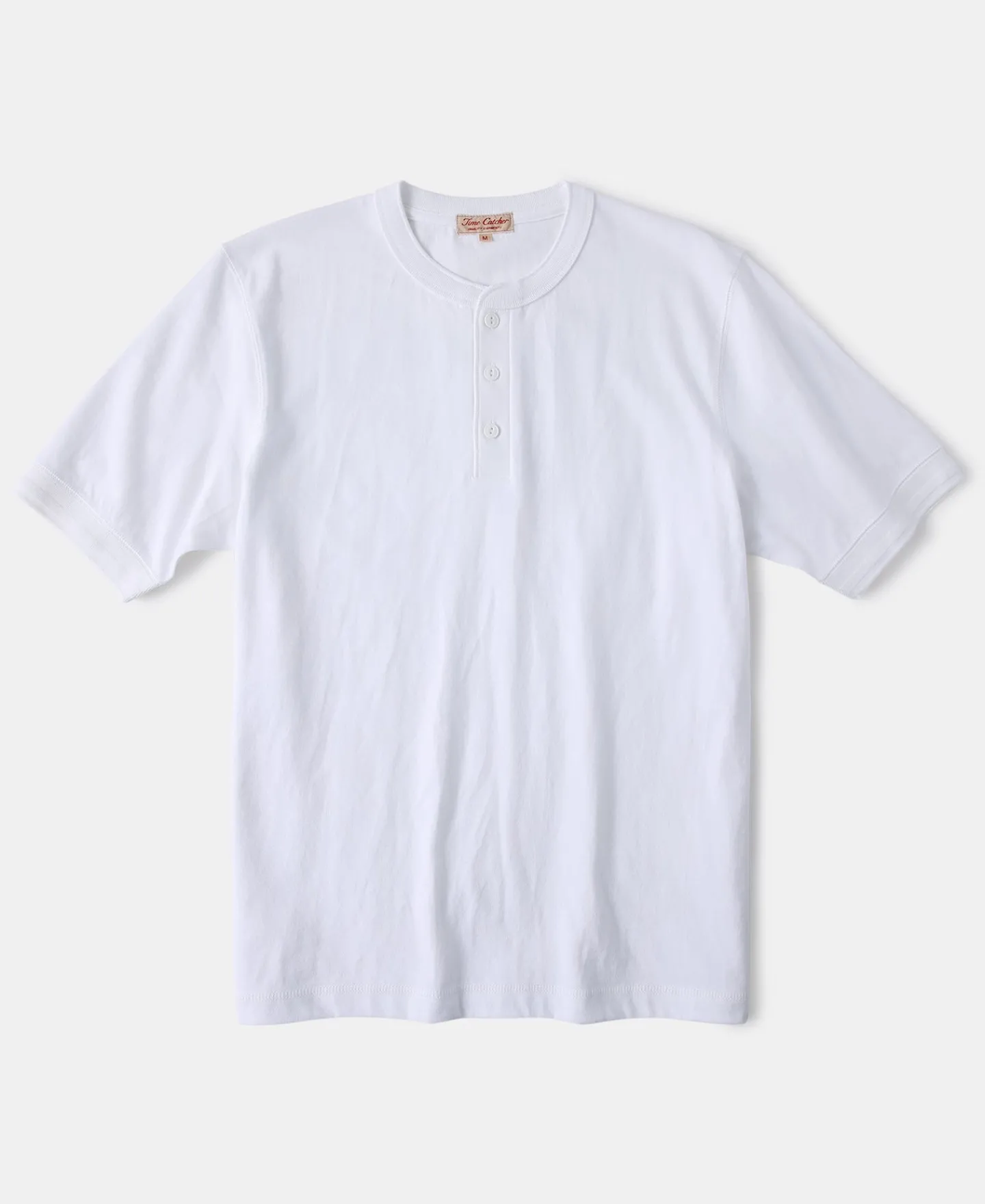 Best 9.3 oz Cotton Tubular Henley T-Shirt - White Henleys | Short Sleeve T-Shirts